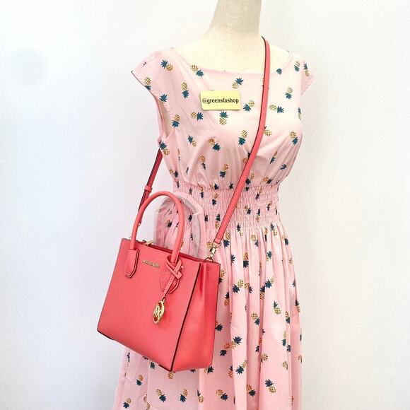 Michael Kors purse Mercer messenger crossbody bag grapefruit - Picture 9 of 9